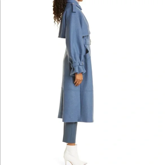 Ted Baker London Liiliey Boiled Wool Trench Coat TB Sz 6/XXL, NEW - Picture 3 of 17